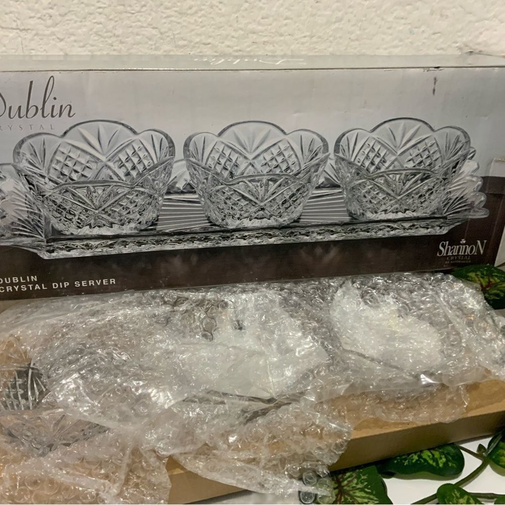 Godinger Dublin 4-piece Relish Server Serving Tray Set - Picture 2 of 9
